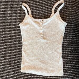 Essential Rib Tuckable Henley Tank